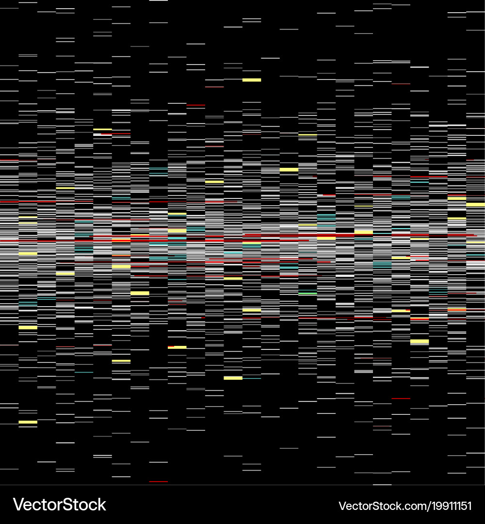 Glitch elements set computer screen error vector image