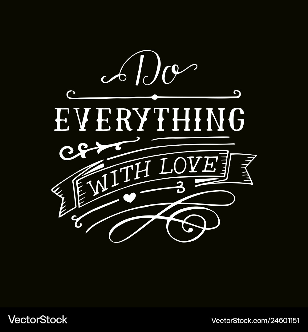 Hand lettering with bible verse do everything Hand lettering with bible verse do everything vector image