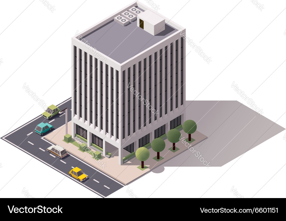 Isometric building Royalty Free Vector Image - VectorStock