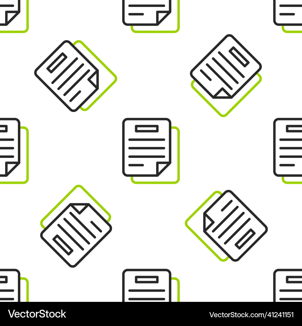 Line document icon isolated seamless pattern Line document icon isolated seamless pattern vector image