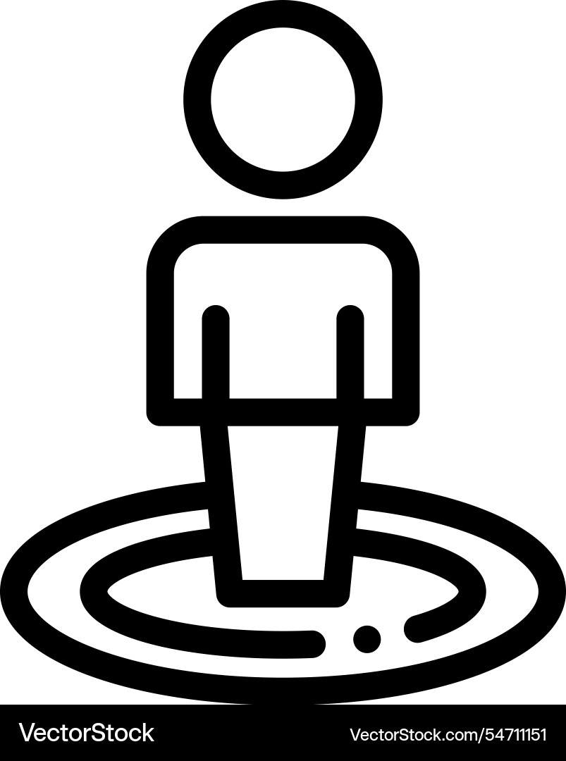 Located icon thin linear style design isolated Located icon thin linear style design isolated vector image