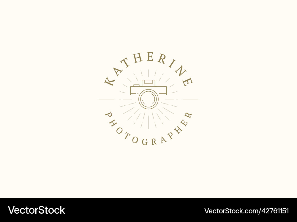 Minimalist Vintage Foto Kamera Linie Kunst Blende Minimalist Vintage Foto Kamera Linie Kunst Blende vektorbild