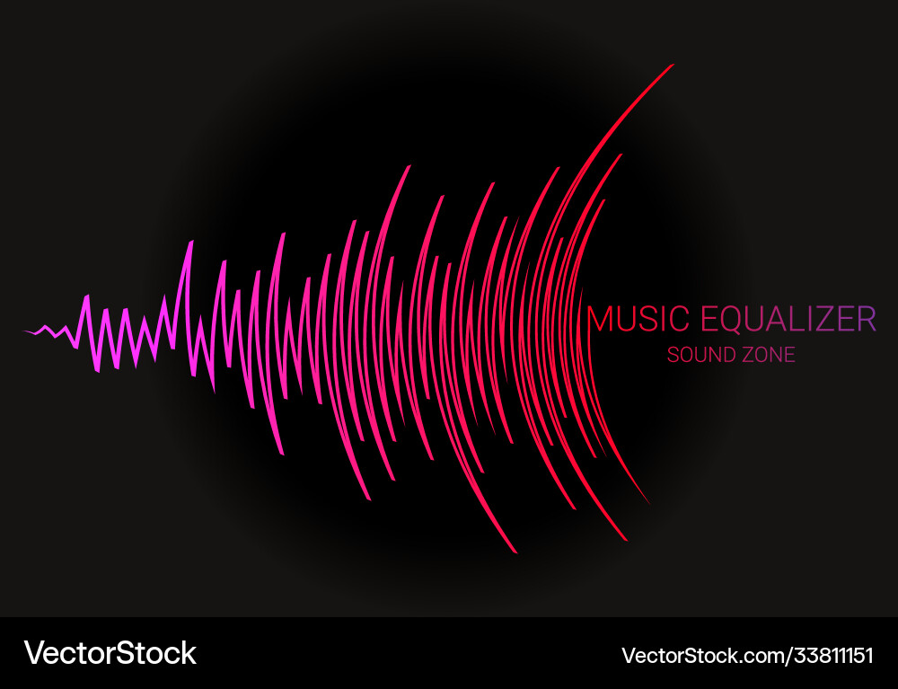 Music wave logo color pulse audio player dynamic Music wave logo color pulse audio player dynamic vector image