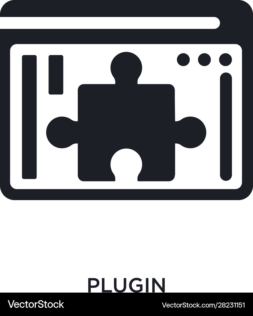 Plugin isolated icon simple element from vector image