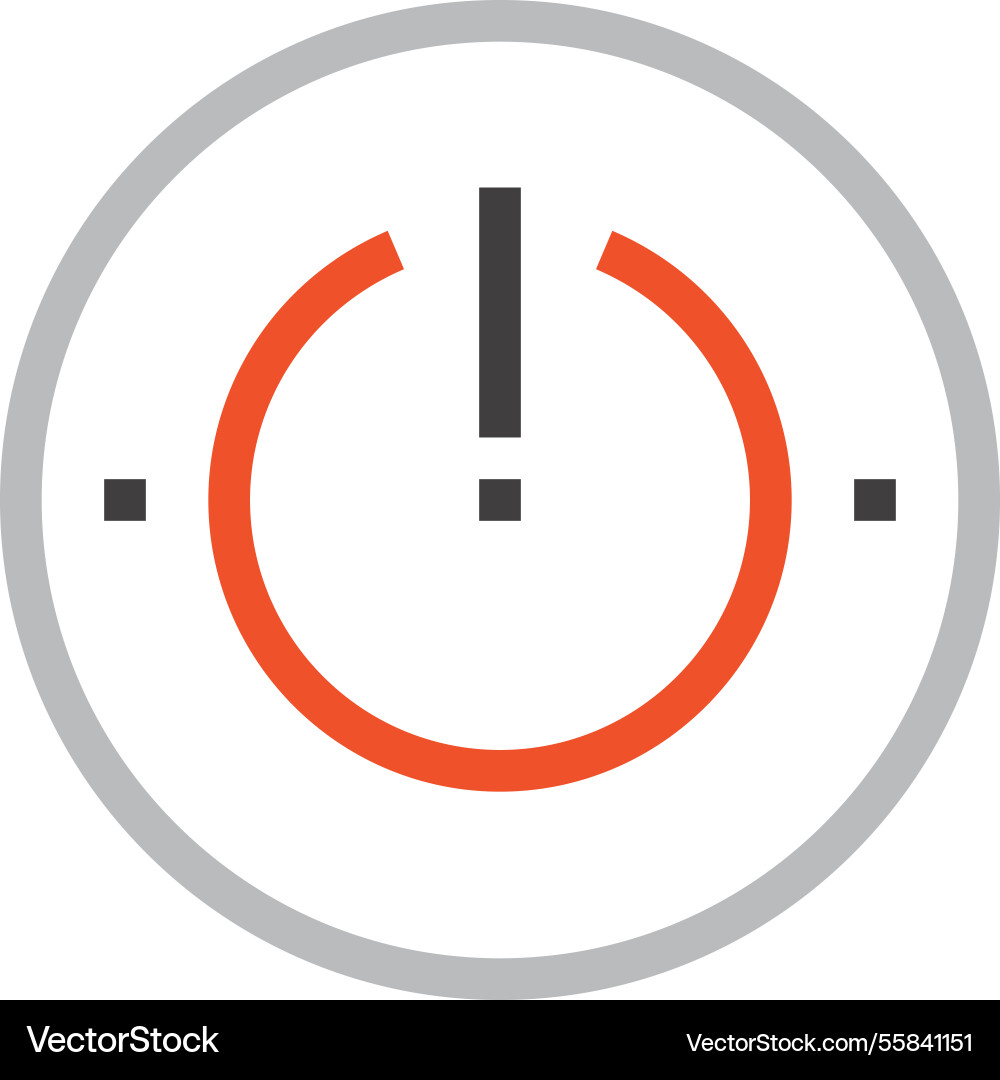 Power switcher flat line web icon concept Power switcher flat line web icon concept vector image
