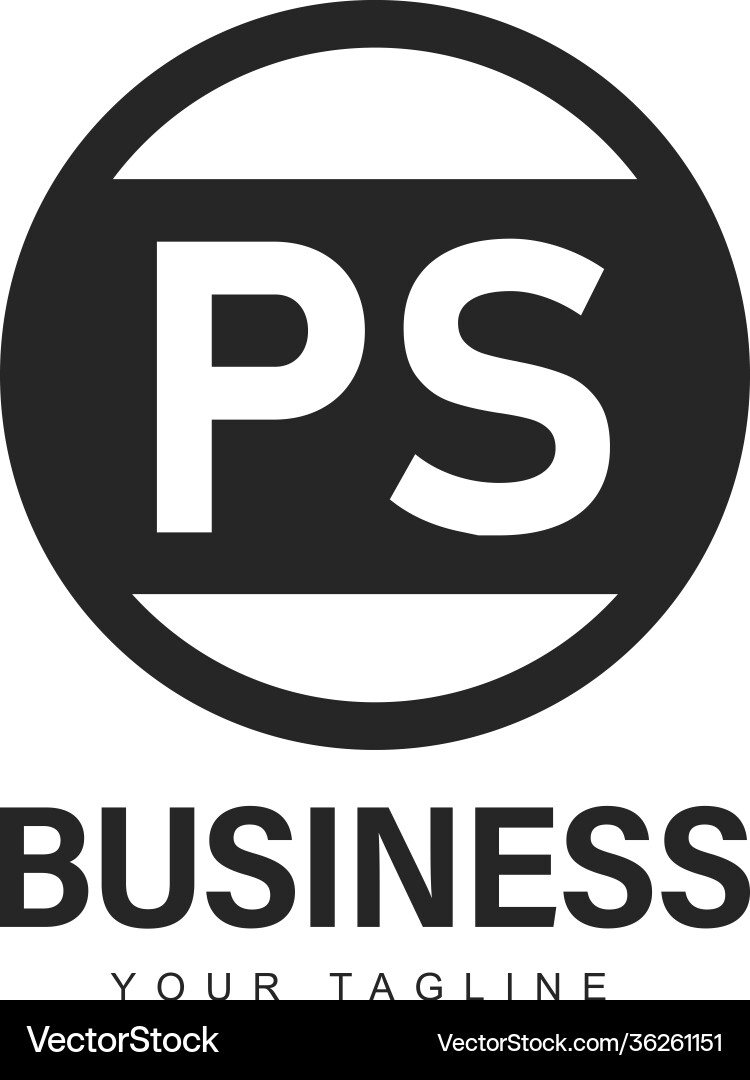 Ps initial a logo design with abstract style Ps initial a logo design with abstract style vector image