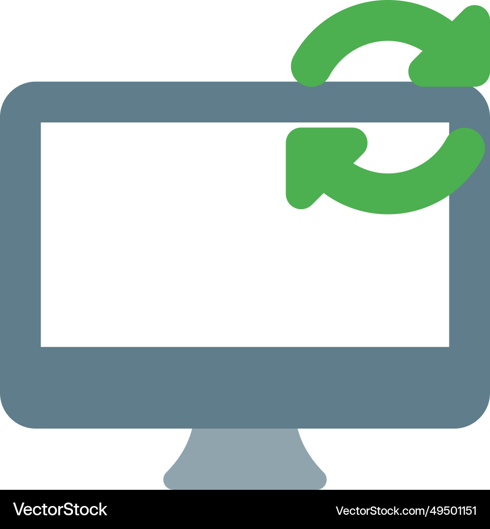 Repeating task or process on desktop computer Vector Image