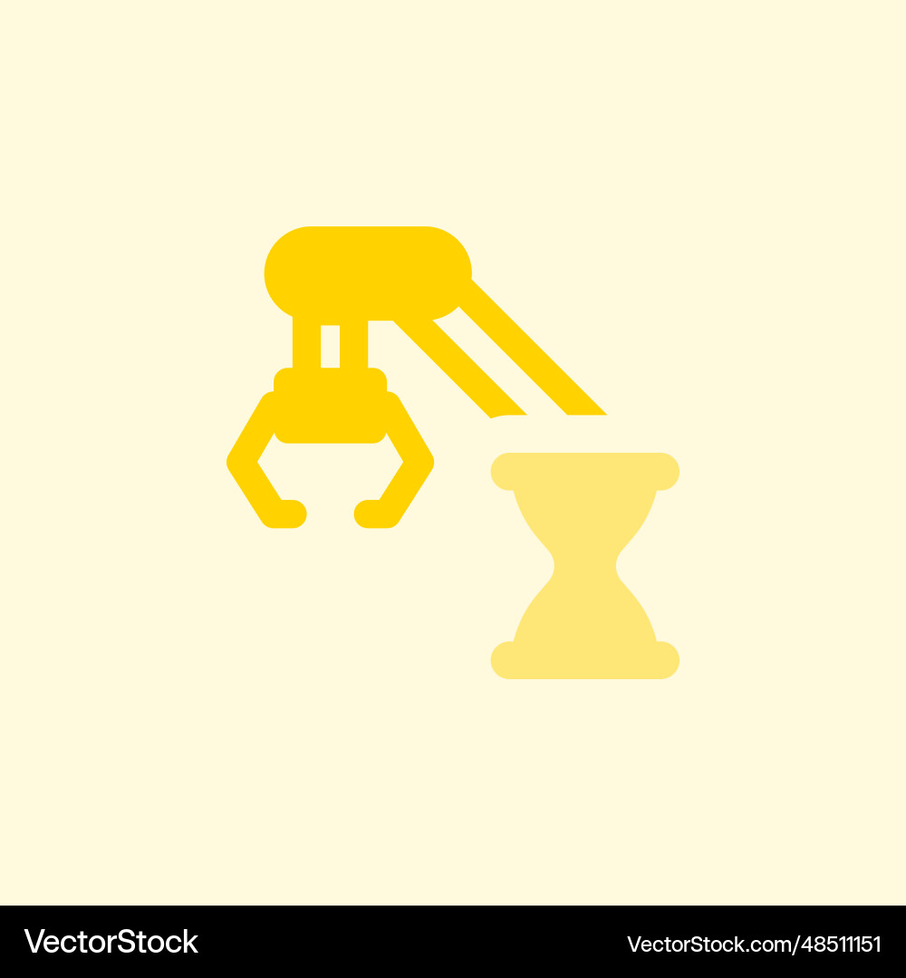 Robotic arm with higher working capacity in less Vector Image