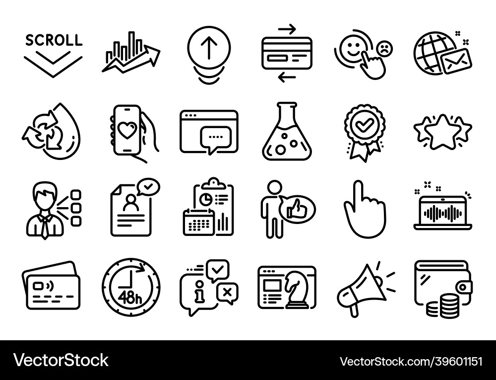 Set of like 48 hours and seo message line Set of like 48 hours and seo message line vector image