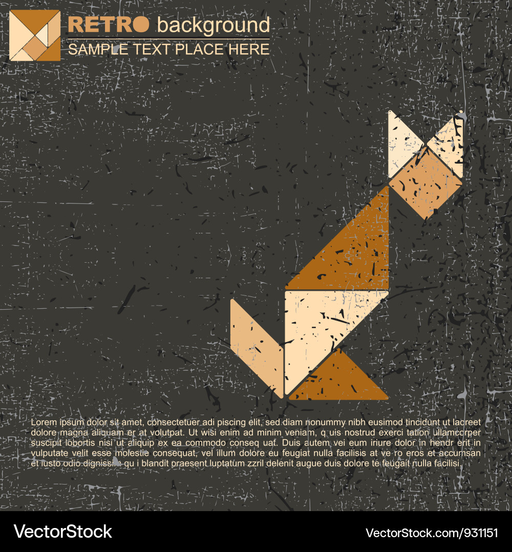 Tangram cat Vector Image