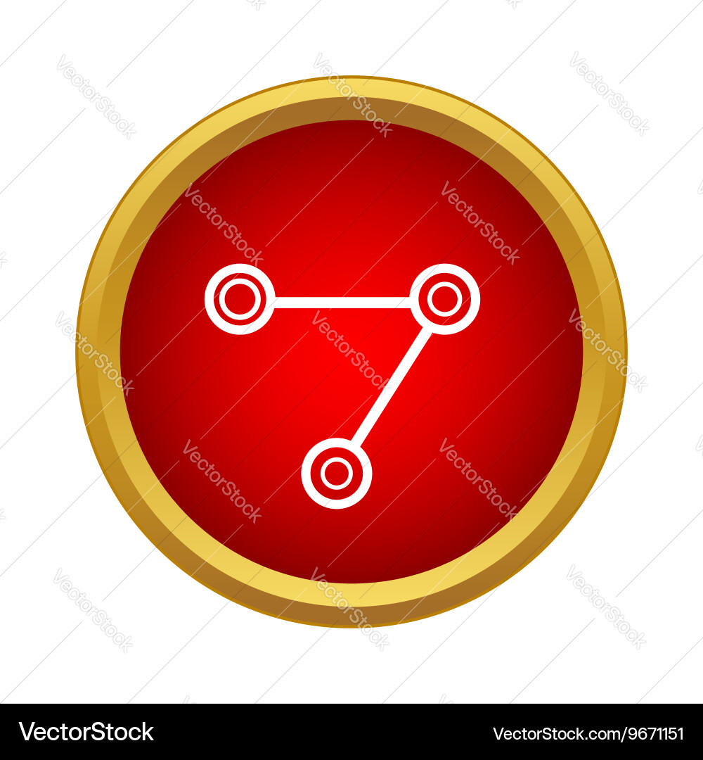 Three connection points icon in simple style Vector Image