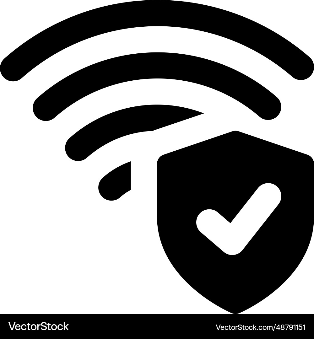 Wireless internet connection with lock protection vector image