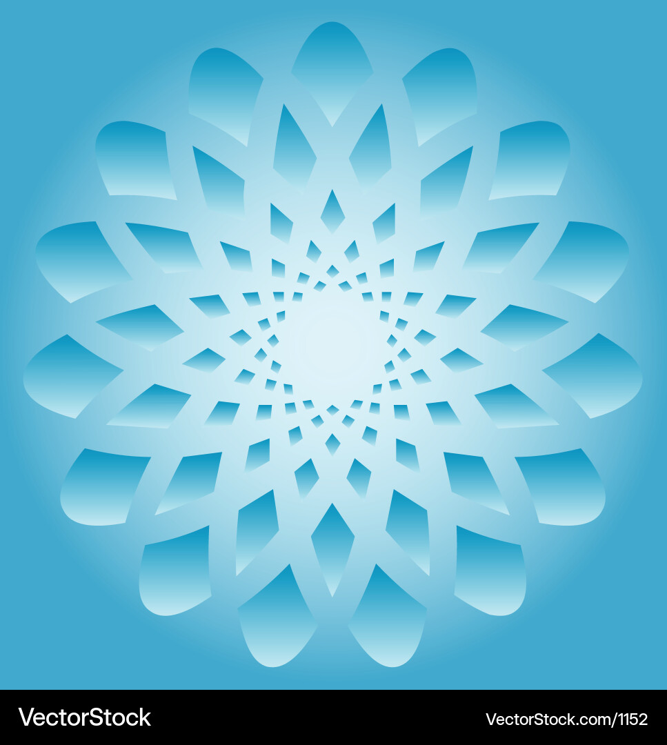 Abstract snowflake vector image