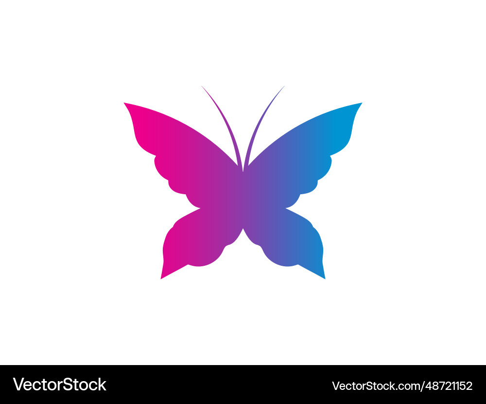 Butterfly abstract logo colorful Butterfly abstract logo colorful vector image