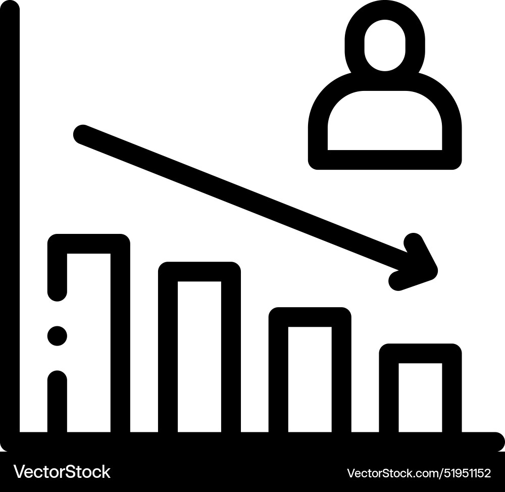 Chart icon thin linear style design isolated Chart icon thin linear style design isolated vector image
