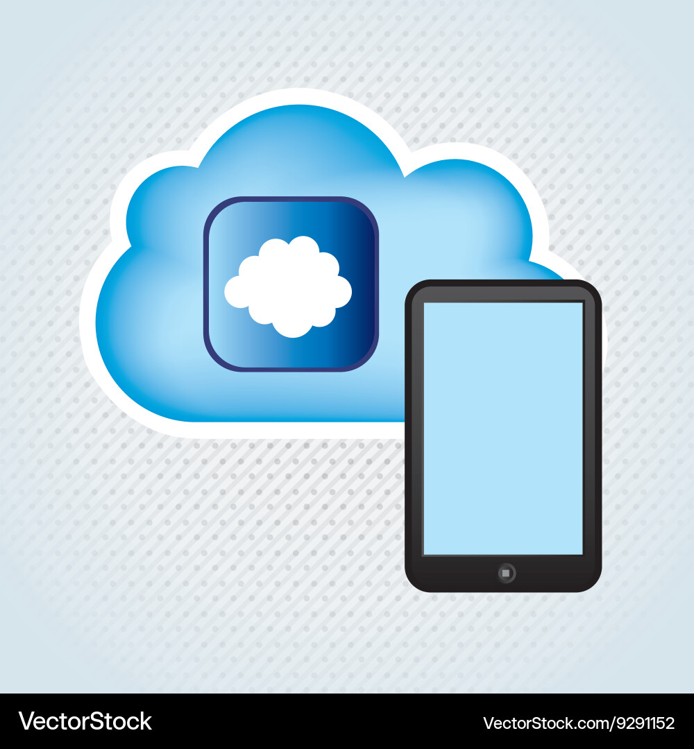 Cloud computing design vector image