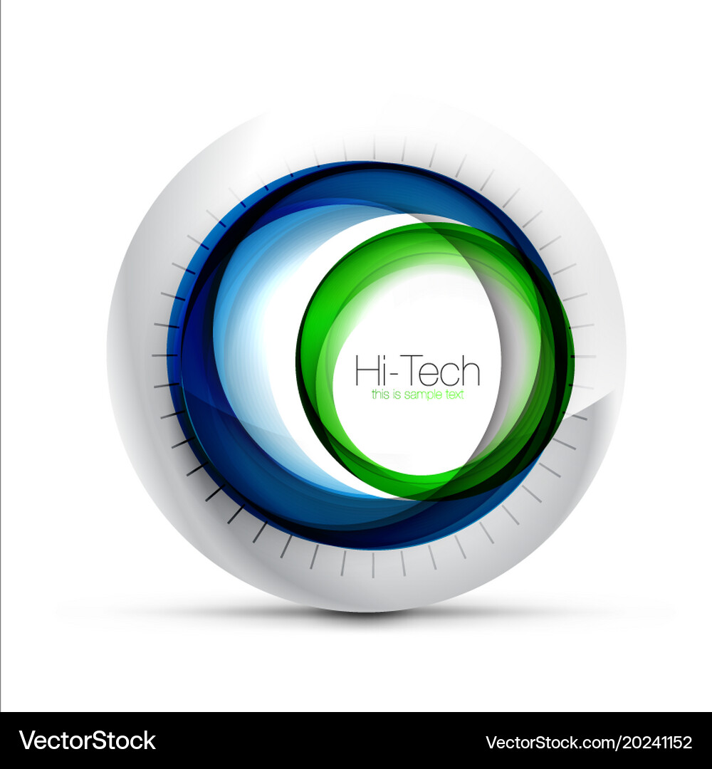 Digital techno sphere web banner button or icon vector image