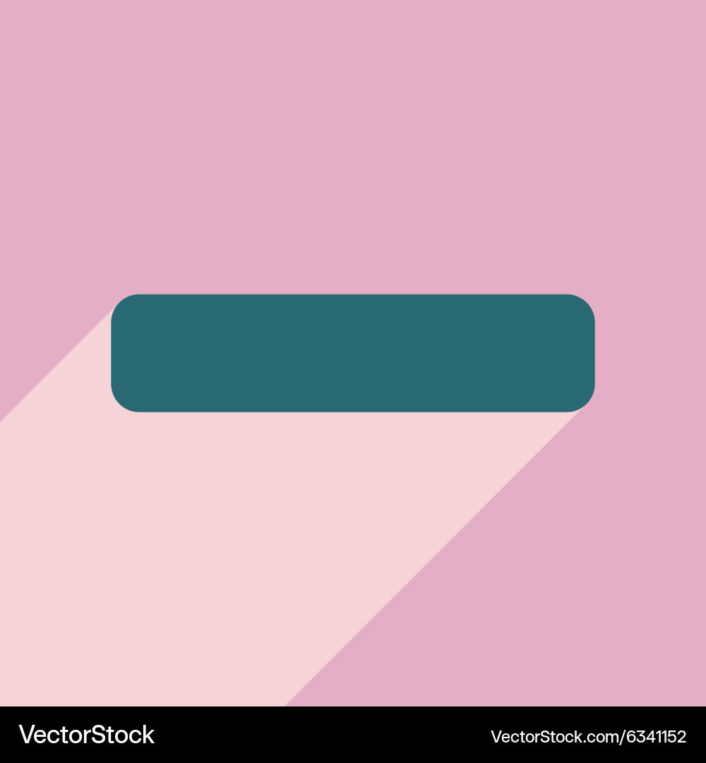 Flat with shadow icon and mobile application minus Vector Image