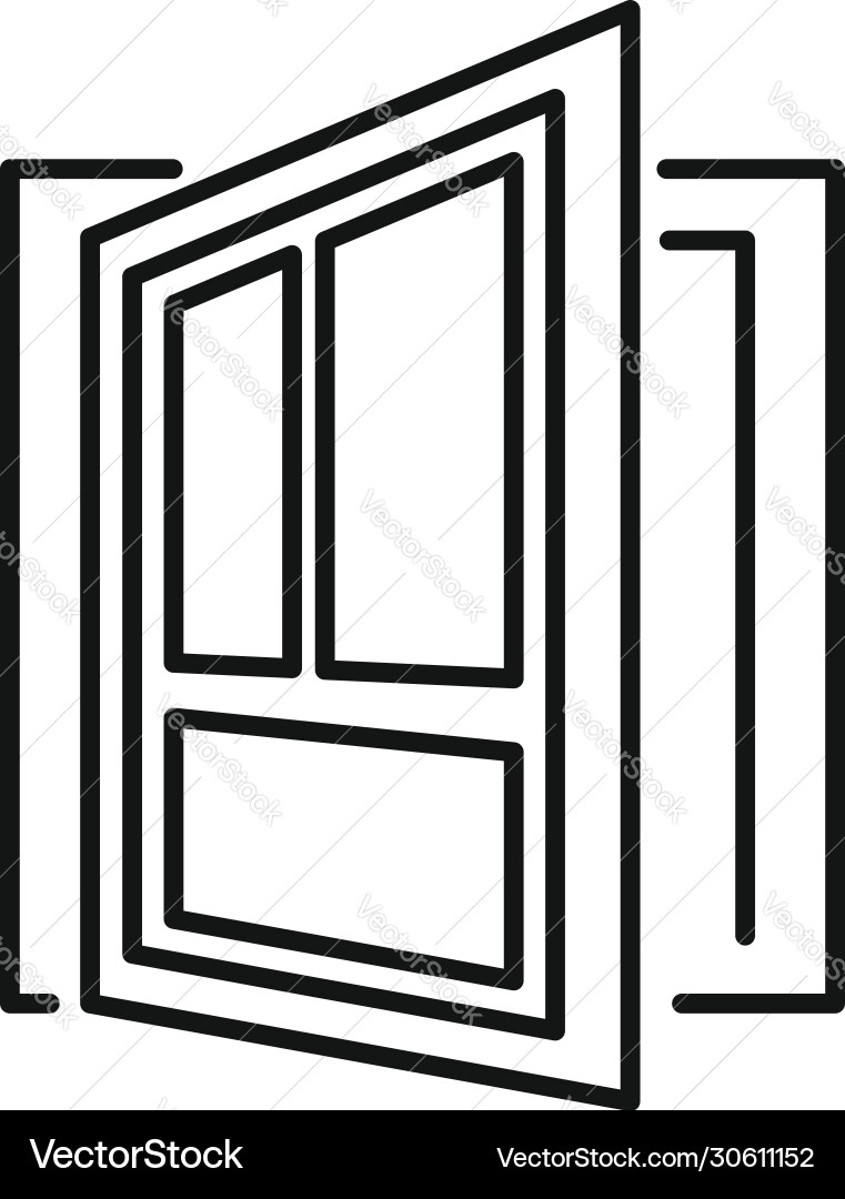 Internal door icon outline style Internal door icon outline style vector image