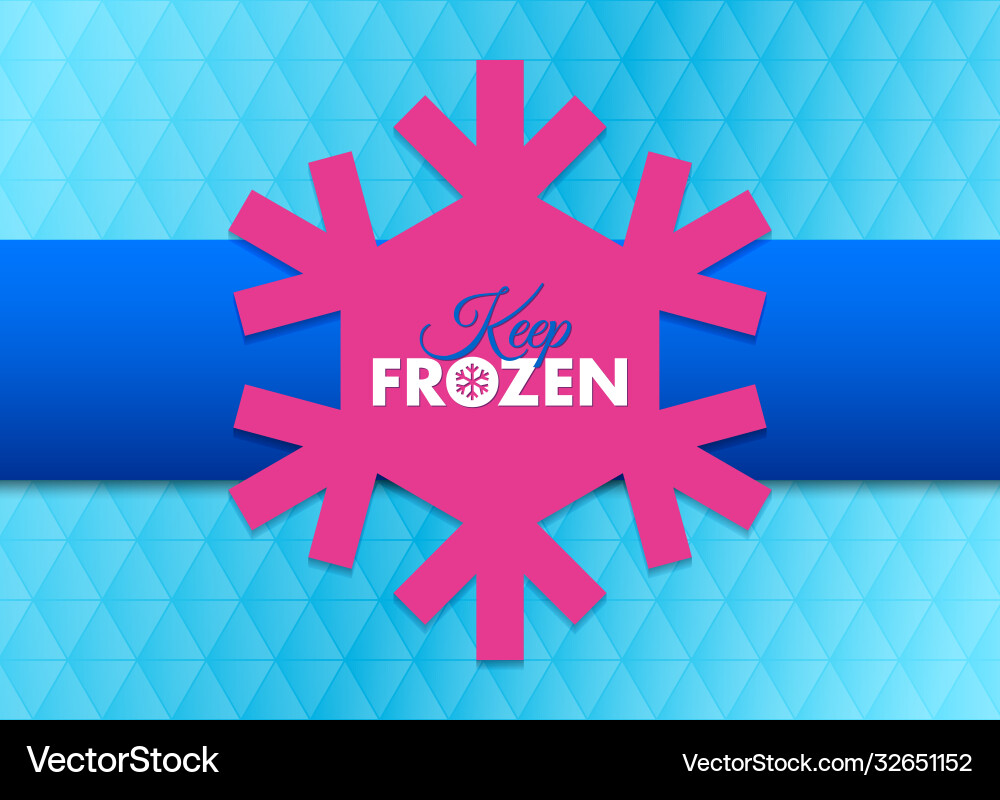 Keep frozen snowflake document template placed vector image