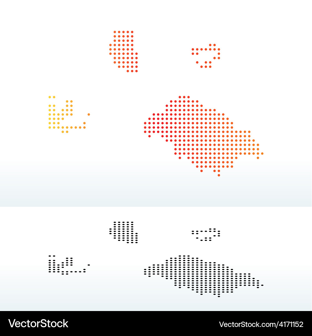 Map of pitcairn islands with dot pattern vector image
