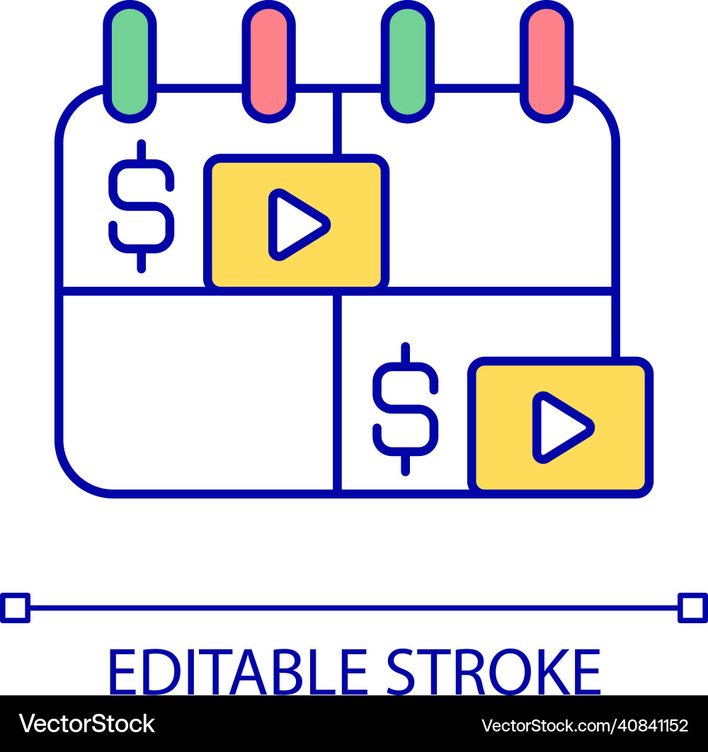 Regular content distribution rgb color icon Vector Image