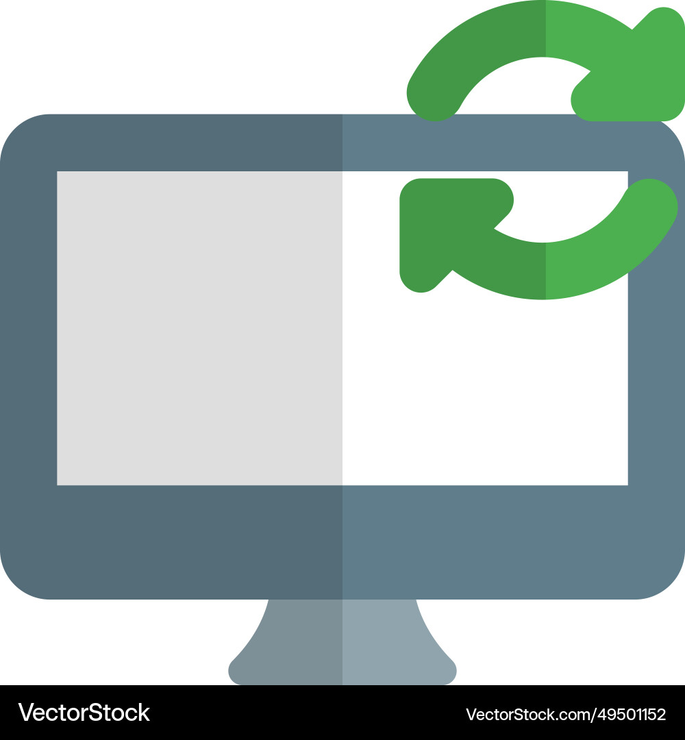 Repeating task or process on desktop computer Vector Image