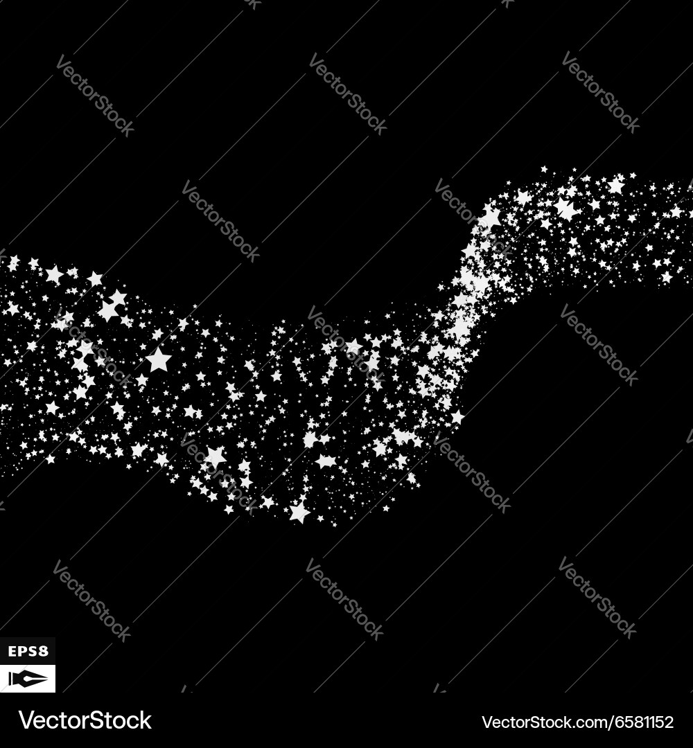 Star way black and white pattern design template vector image