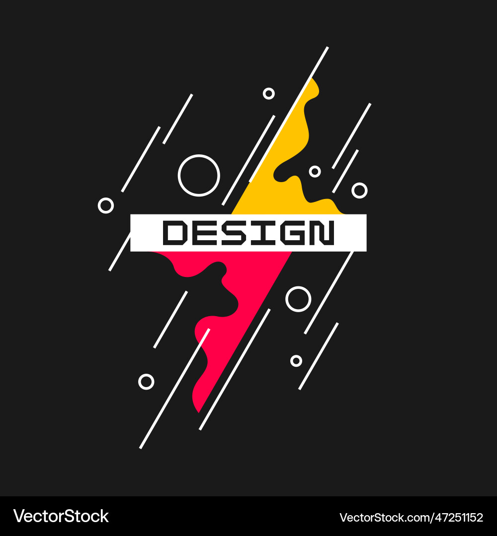 Trendy abstract background composition forms vector image