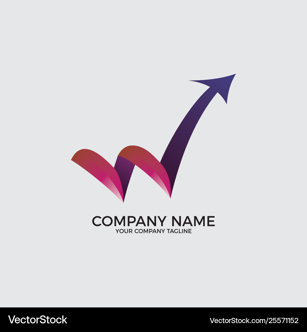 W logo concept for company W logo concept for company Vector Image