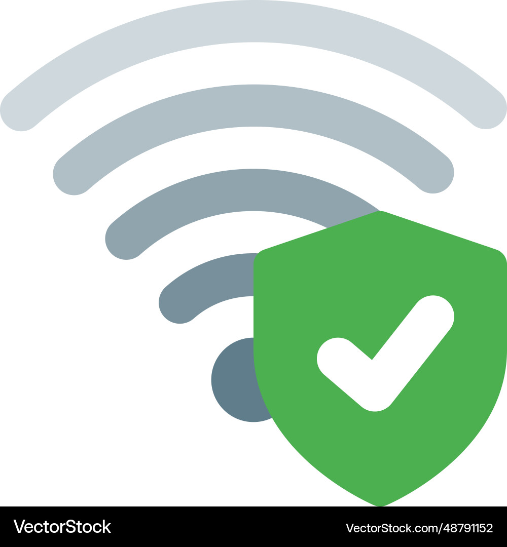 Wireless internet connection with lock protection vector image