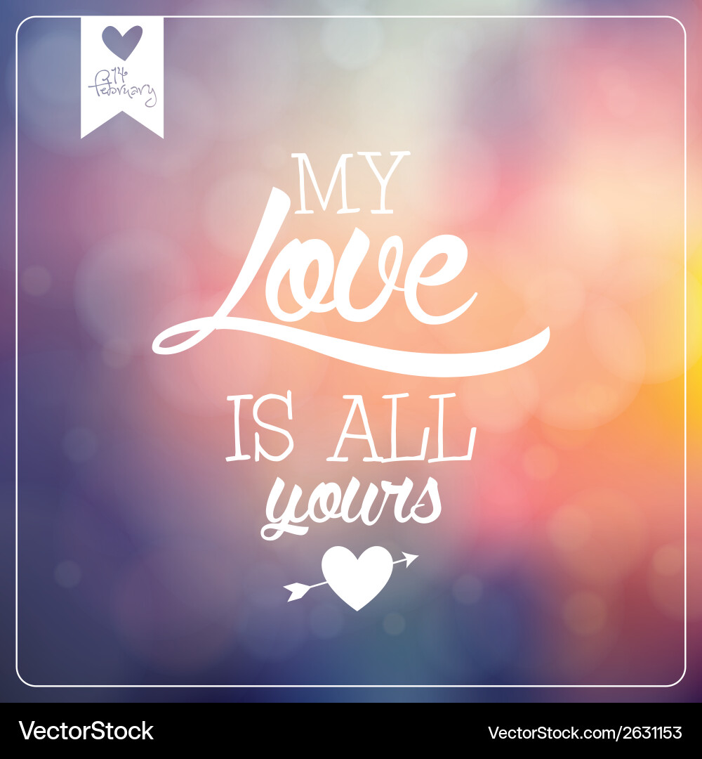 Abstract love background with some special objects vector image