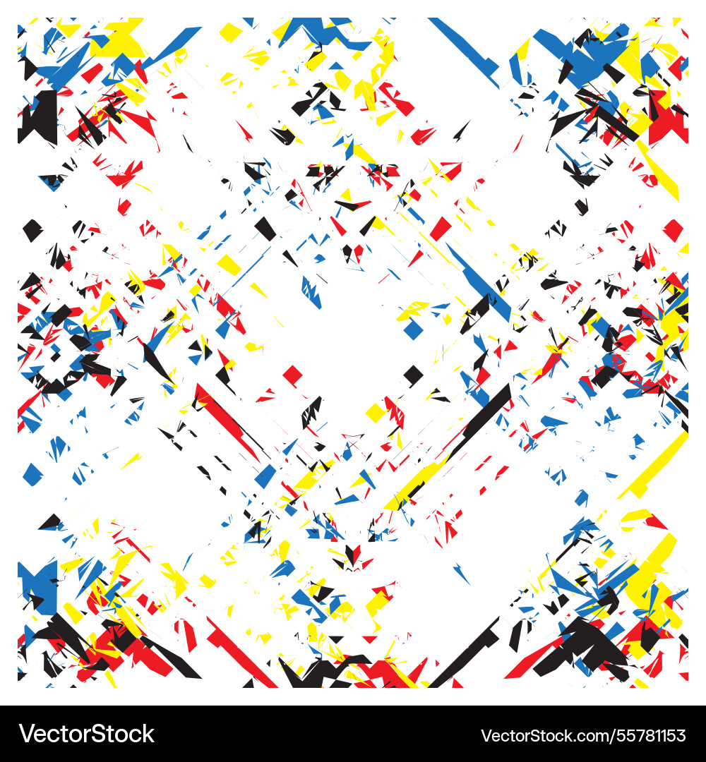 Dynamic splashes of colorful patch and dot textur vector image