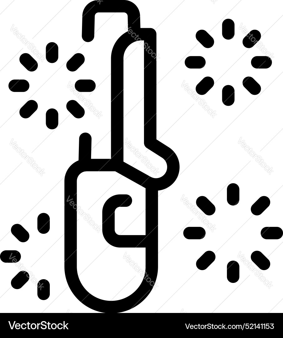Firecracker rocket exploding with sparkles Firecracker rocket exploding with sparkles vector image