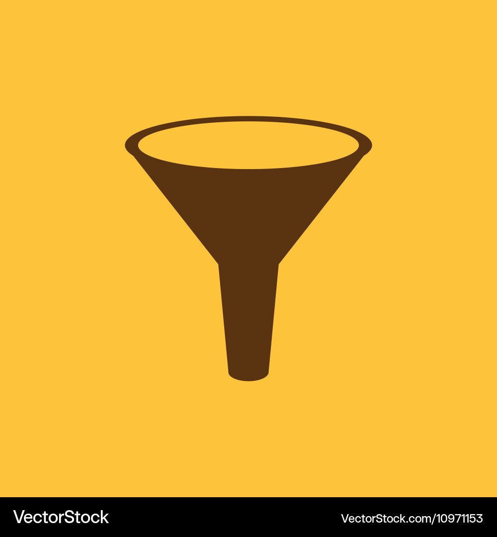 Funnel icon filtered and filter laboratory Vector Image