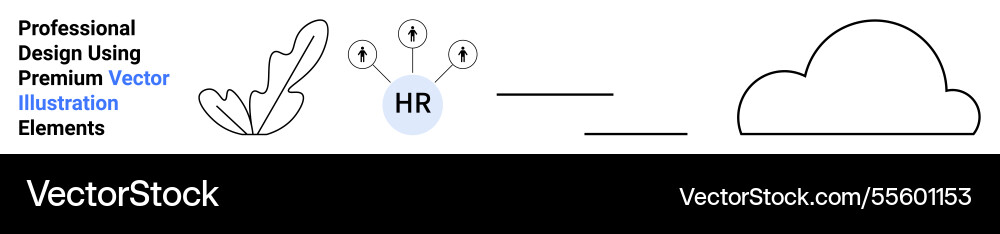 Hr connection network with cloud integration vector image