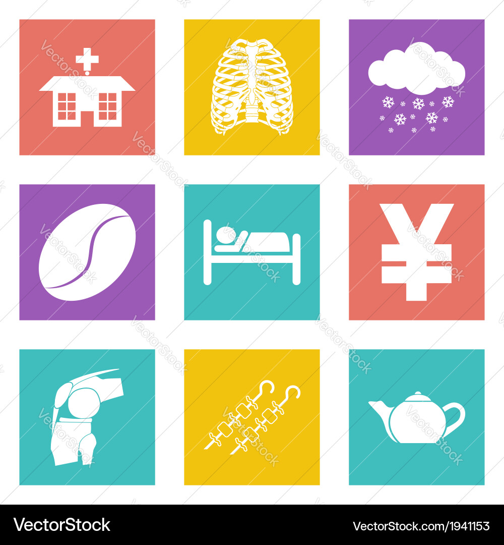 Icons for web design and mobile applications set 7 vector image