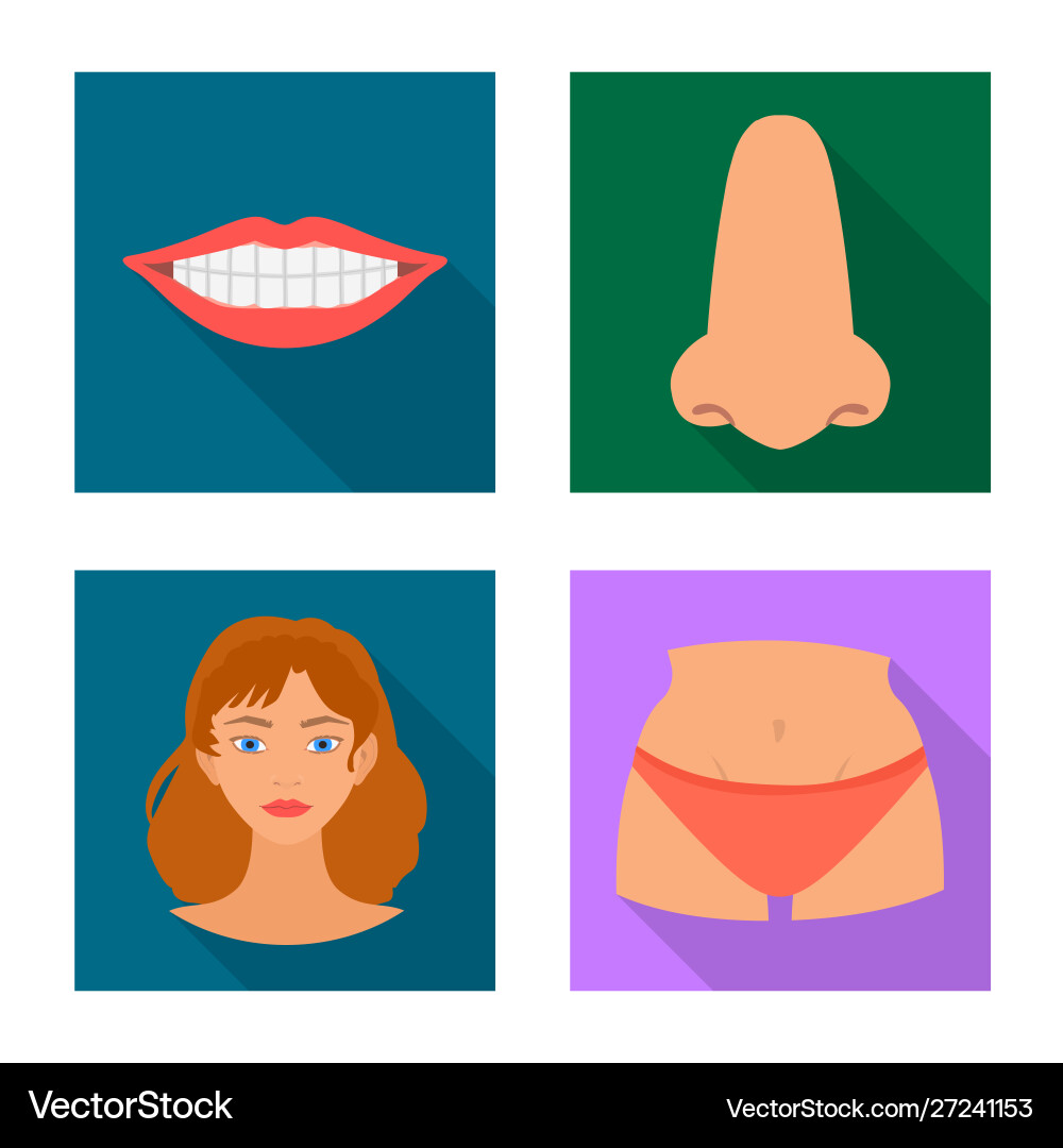 Isolated object body and part logo collection Isolated object body and part logo collection vector image