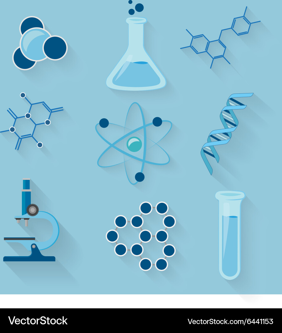 Laboratory Science Icons Collection vector image