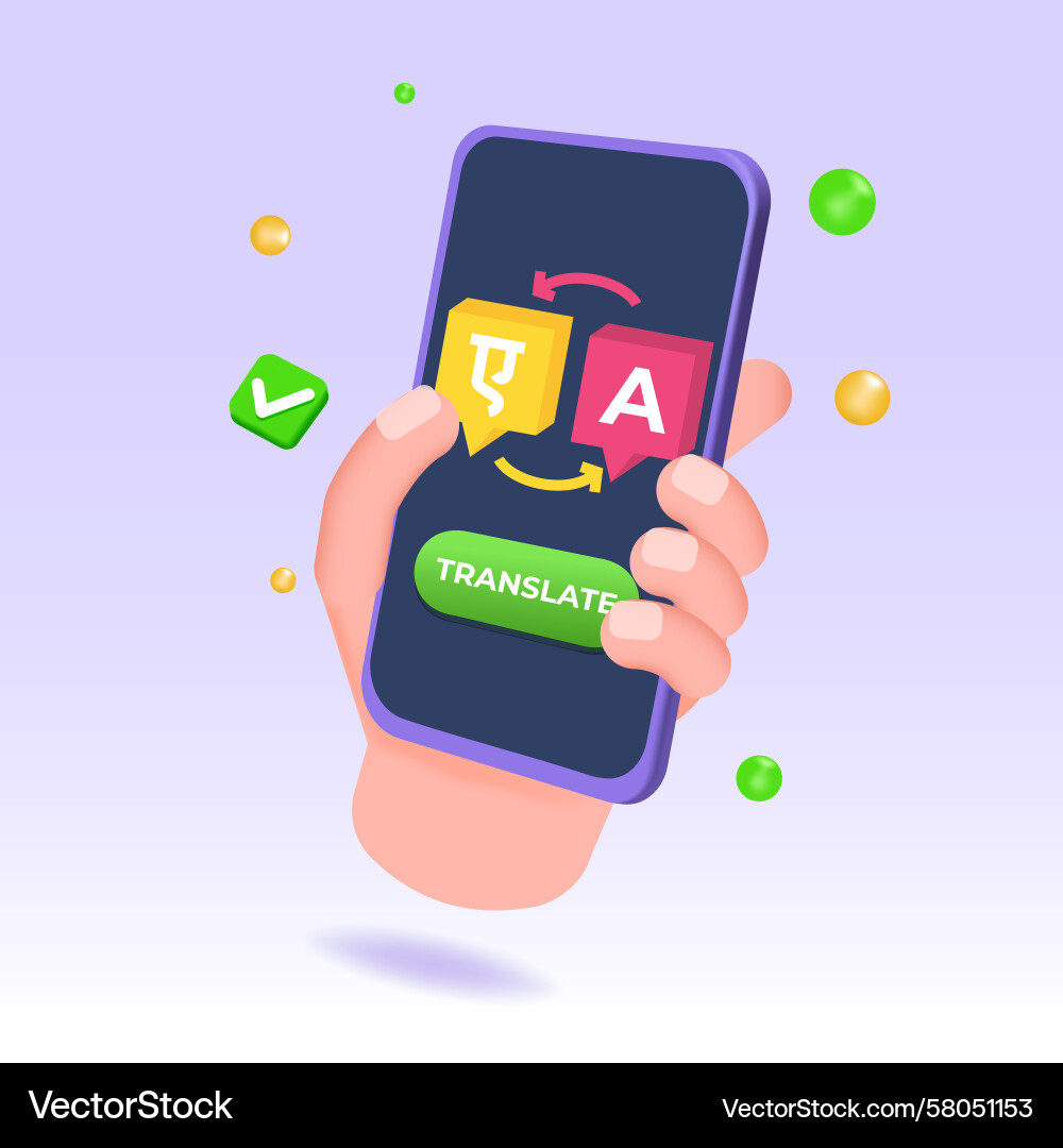 Multi Language Translator App Vector Image