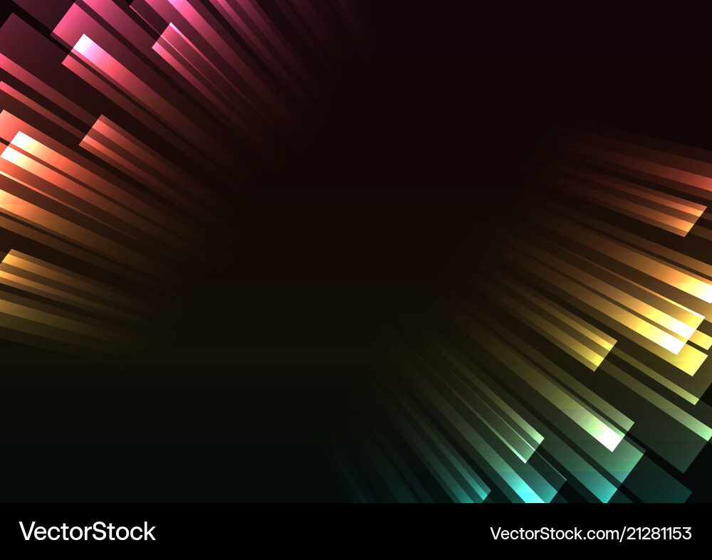Multicolor overlap stripe rush in dark background Multicolor overlap stripe rush in dark background vector image