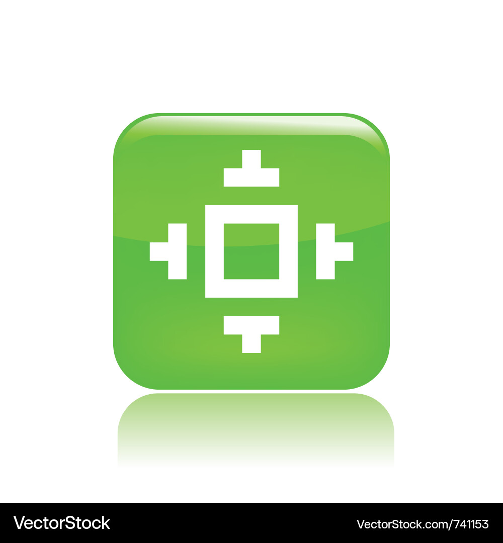 Pixel computer icon vector image