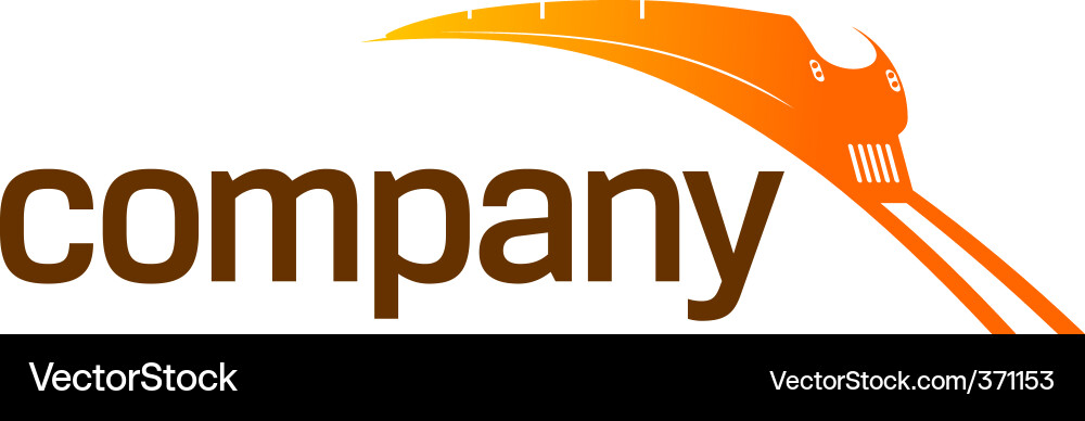 Railway Transport Logo Vector Image
