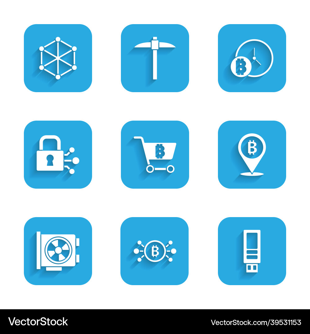 Set shopping cart with bitcoin circuit Set shopping cart with bitcoin circuit vector image