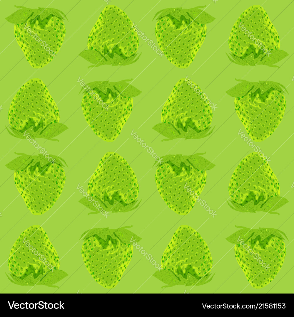 Strawberry seamless pattern whole berries top Strawberry seamless pattern whole berries top vector image