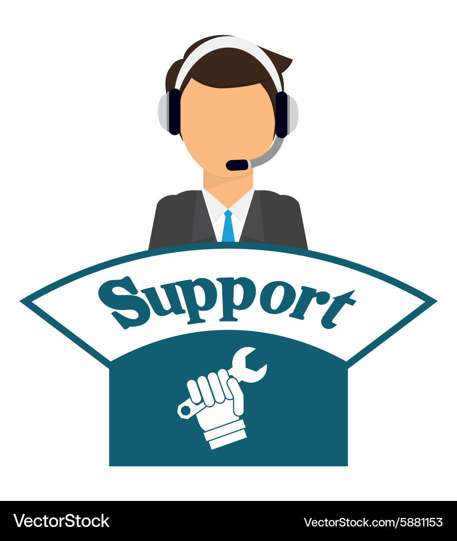 Technical service design Vector Image