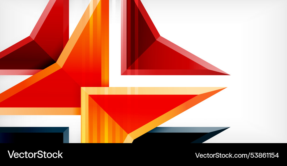Abstract background color triangles and arrows Vector Image