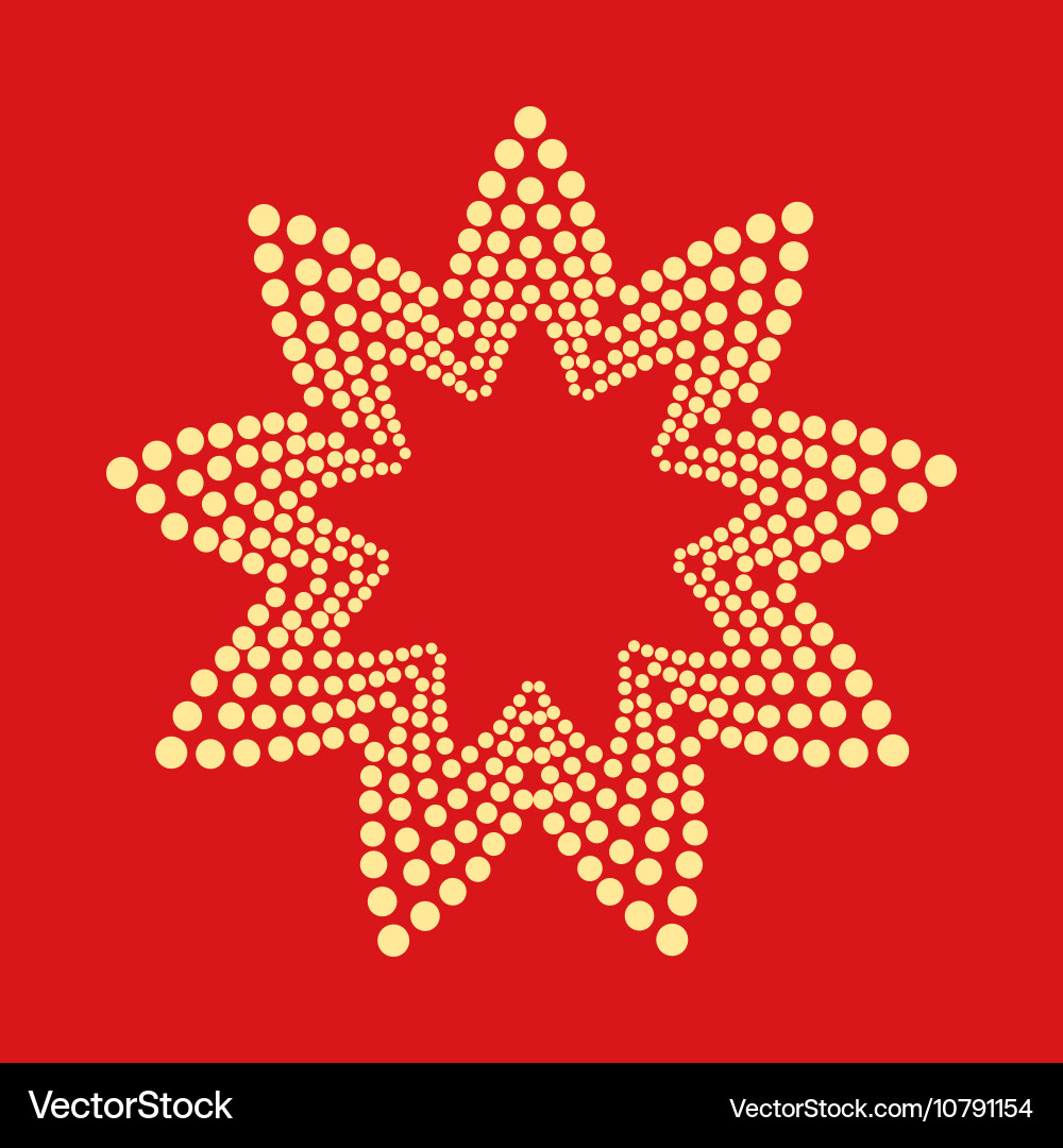 Abstract dotted shape design element vector image