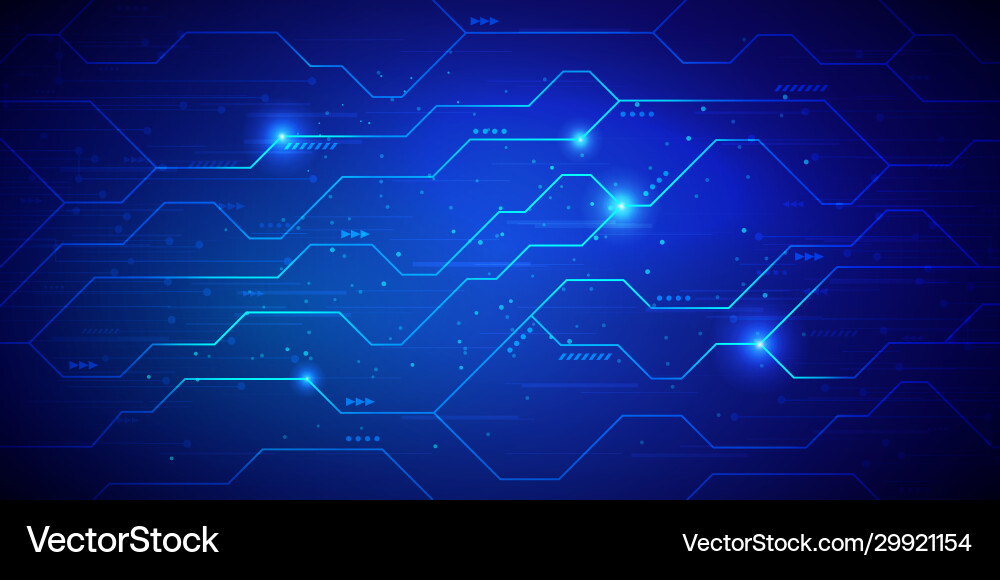 Abstract High-Tech Digital Circuit Background vector image