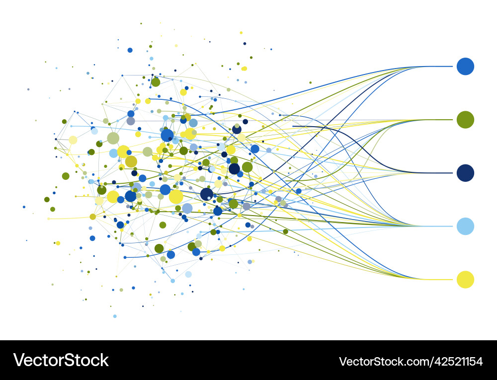 Abstractly arranged colored dots data concept Abstractly arranged colored dots data concept vector image